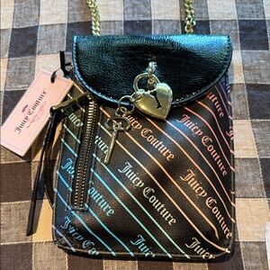 Juicy Couture Next in Line Rainbow Stripe Crossbody Bag NWT